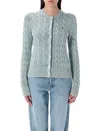 Polo Ralph Lauren Cardigan En Maille In Light Chambray