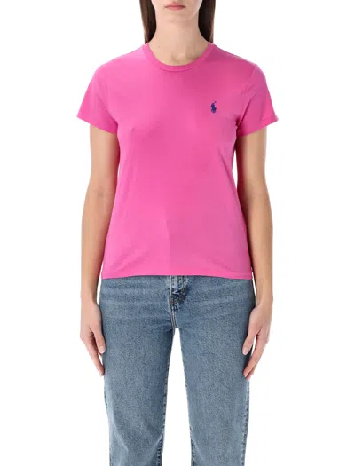 Polo Ralph Lauren Classic Cotton Crewneck Tee In Pink