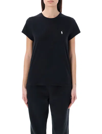 Polo Ralph Lauren Classic Cotton Crewneck Tee In Black