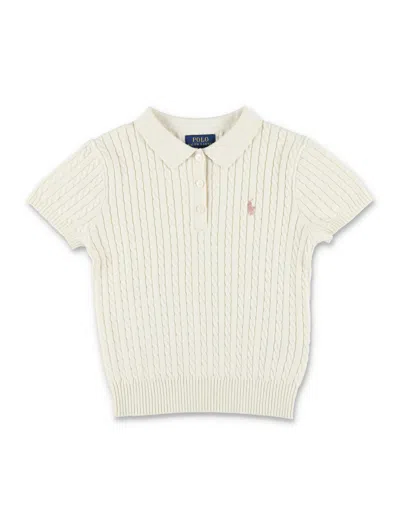 Polo Ralph Lauren Classic Cotton Polo Sweater For Girls In White