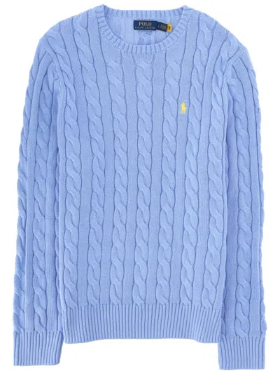 Polo Ralph Lauren Classic Cotton Sweater For Men In Blue