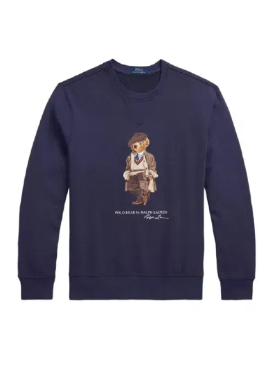 Polo Ralph Lauren Classic Crew Neck Long Sleeve Sweatshirt In Blue