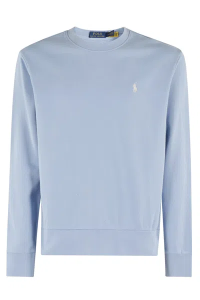 Polo Ralph Lauren Classic Crew Neck Sweatshirt In Clear Blue