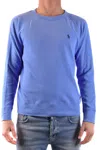 Polo Ralph Lauren Classic Crew Neck Sweatshirt With Iconic Logo In Blue