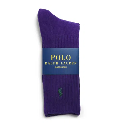 Polo Ralph Lauren Classic Crew Socks In Blue