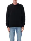 Polo Ralph Lauren Black Crewneck Sweatshirt With Pony Embroidery In Cotton Blend Man In Blue