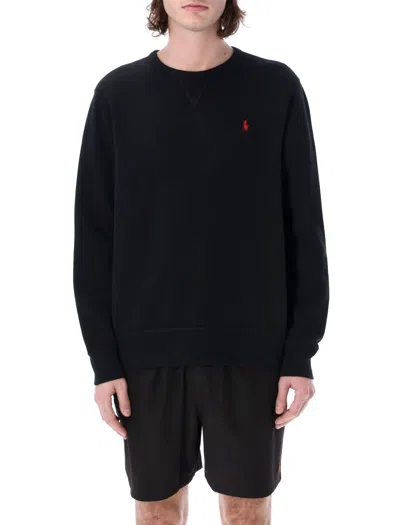 Polo Ralph Lauren Cotton-blend Crewneck Sweatshirt In Black