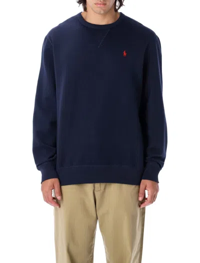 Polo Ralph Lauren Wool Blend Blue Sweater In Black