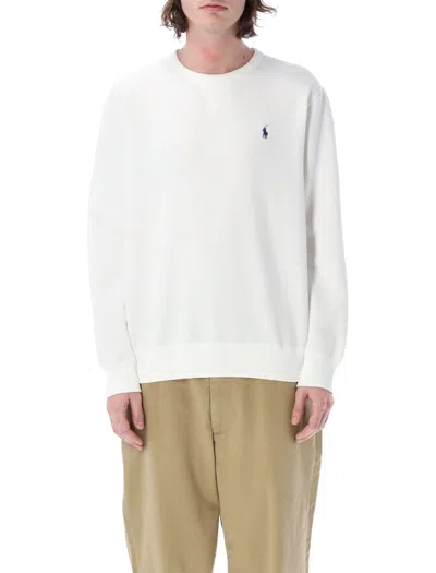 Polo Ralph Lauren White Cotton Blend Sweatshirt With Logo