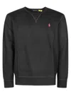 Polo Ralph Lauren Classic Crewneck Sweatshirt With Ribbed Details In Black