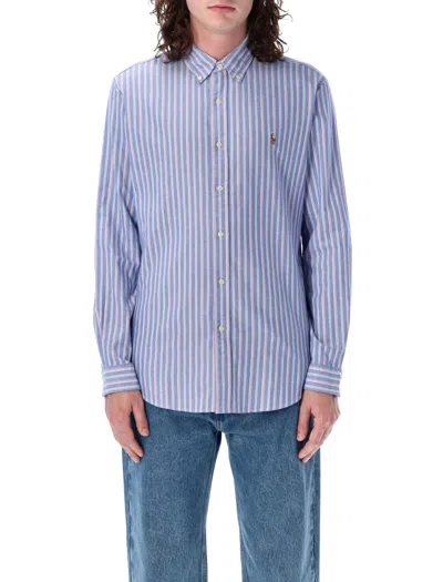 Polo Ralph Lauren Classic Custom Fit Shirt In Light Blu Pink