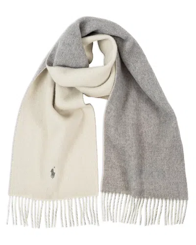 Polo Ralph Lauren Classic Double Faced Wool Scarf In Multi