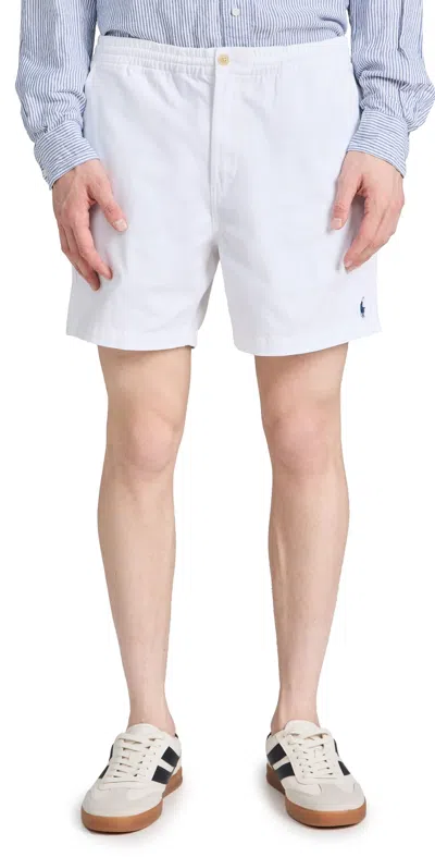 Polo Ralph Lauren Classic Fit 6" Stretch Chino Prepster Shorts White