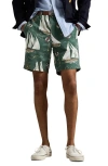 Polo Ralph Lauren Classic Fit 8-inch Sailboat Print Chino Shorts In Green