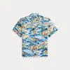 Polo Ralph Lauren Short Sleeve Tropical Print Lightweight Shirt In Polo Surf Scenic