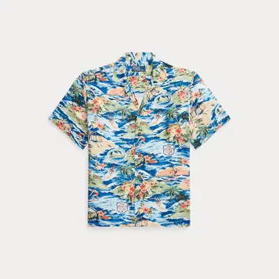 POLO RALPH LAUREN CLASSIC FIT BEACH-PRINT CAMP SHIRT