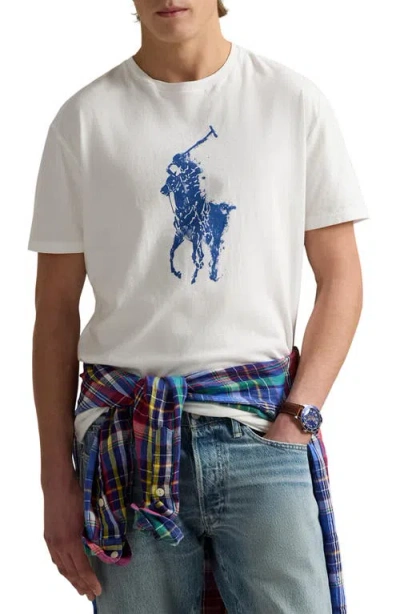 Polo Ralph Lauren Classic Fit Big Pony Logo Graphic T-shirt In Nevis