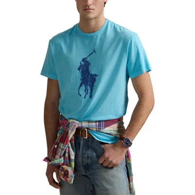 Polo Ralph Lauren Classic Fit Big Pony Logo Graphic T-shirt In Blue