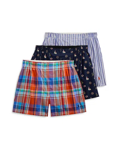 Polo Ralph Lauren Assorted 3-pack Classic Fit Woven Cotton Boxers
