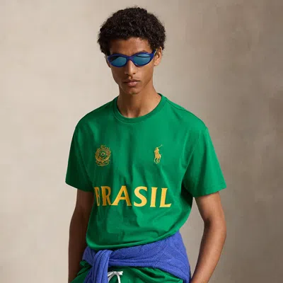 Polo Ralph Lauren Classic Fit Brasil T-shirt In Cruise Green