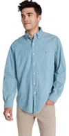 Polo Ralph Lauren Cotton Chambray Button-down Shirt In Blue