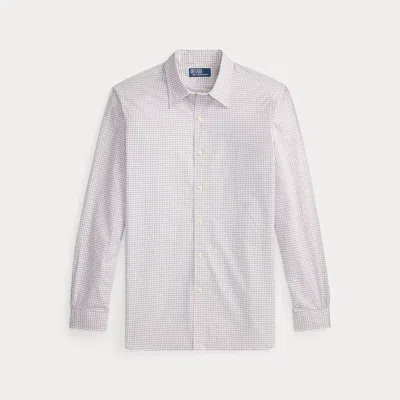 Polo Ralph Lauren Classic Fit Checked Poplin Shirt In White Carmel Pink