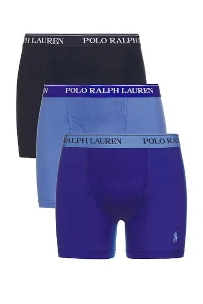 Polo Ralph Lauren Classic Fit Cotton 3 Pack Boxer Brief In Multi