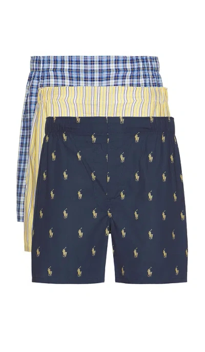 Polo Ralph Lauren Classic Fit Cotton Boxer 3 Pack In Multi
