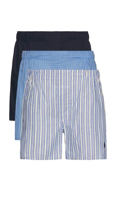 Polo Ralph Lauren Classic Fit Cotton Boxer 3 Pack In Multi