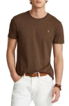 Polo Ralph Lauren Classic Fit Cotton Crewneck T-shirt In Brown