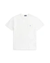 Polo Ralph Lauren Classic Fit Cotton-linen Pocket T-shirt Man T-shirt White Size L Cotton, Linen