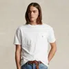 Polo Ralph Lauren Classic Fit Cotton-linen Pocket T-shirt In White
