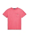 Polo Ralph Lauren Classic Fit Cotton Linen Pocket Tee In Red