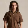 Polo Ralph Lauren Classic Fit Cotton-linen Polo Shirt In Brown