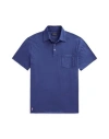 Polo Ralph Lauren Classic Fit Cotton-linen Polo Shirt Man Polo Shirt Blue Size L Cotton, Linen