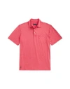Polo Ralph Lauren Classic Fit Cotton-linen Polo Shirt Man Polo Shirt Coral Size L Cotton, Linen In Pink