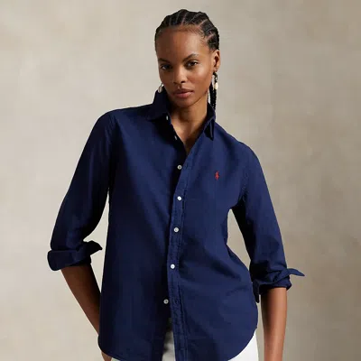 Polo Ralph Lauren Classic Fit Cotton Oxford Shirt In Refined Navy
