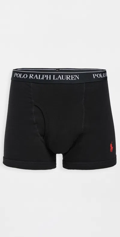 Polo Ralph Lauren Classic Fit Cotton Trunks 3 Pack Polo Black