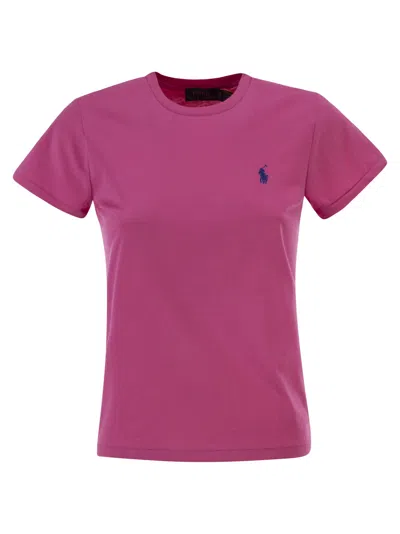 Polo Ralph Lauren Classic-fit Crew Neck T-shirt In Fuchsia