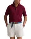 Polo Ralph Lauren Classic Fit Featherweight Mesh Polo In Newport Navy/rl Red