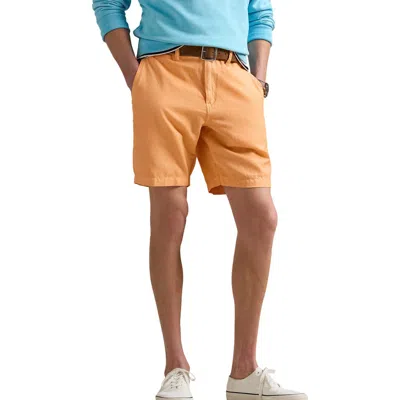 Polo Ralph Lauren Classic Fit Flat Front Linen & Cotton Blend Chino Shorts In Poppy