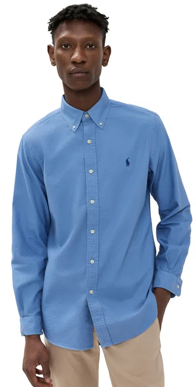Polo Ralph Lauren Classic Fit Garment Dyed Oxford Shirt Bastille Blue