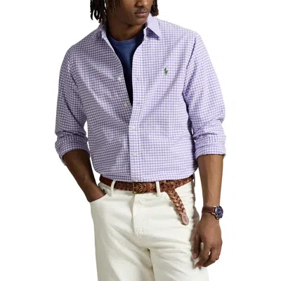 Polo Ralph Lauren Classic Fit Gingham Cotton Button-down Oxford Shirt In Blue