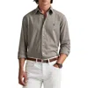 Polo Ralph Lauren Classic Fit Gingham Sanded Twill Button-down Shirt In Gray