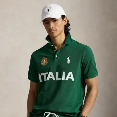 Polo Ralph Lauren Classic Fit Italy Polo Shirt In New Forest In Green