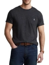 Polo Ralph Lauren Classic Fit Jersey Crewneck Pocket Tee In Black Marled Hthr