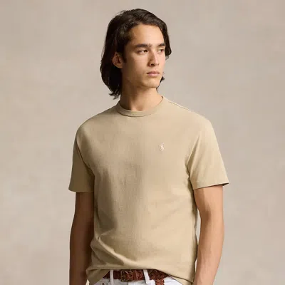 Polo Ralph Lauren Classic Fit Jersey Crewneck T-shirt In Brown
