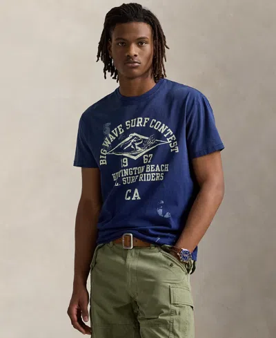 Polo Ralph Lauren Classic-fit Jersey Graphic T-shirt In Classic Navy