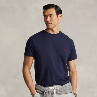 Polo Ralph Lauren Classic Fit Jersey Pocket T-shirt In Blue