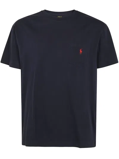 Polo Ralph Lauren Classic Fit Jersey Pocket T-shirt Clothing In Blue